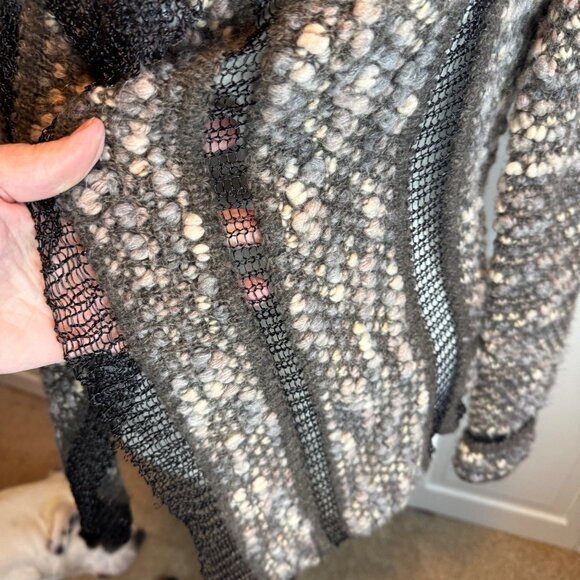 DIKTONS BARCELONA WOMENS MEDIUM MERINO WOOL ALPACA OPEN FRONT CARDIGAN - Picture 4 of 9